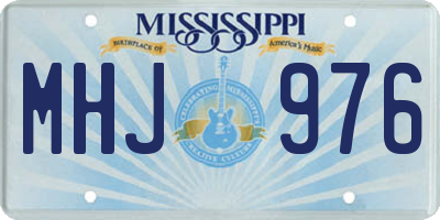MS license plate MHJ976