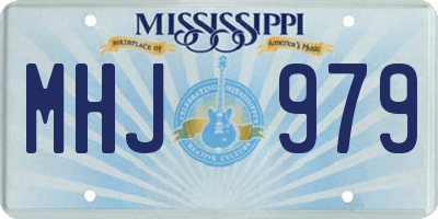 MS license plate MHJ979