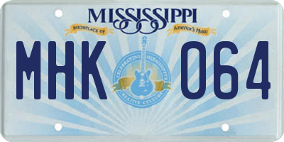 MS license plate MHK064