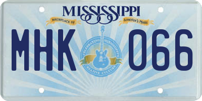 MS license plate MHK066