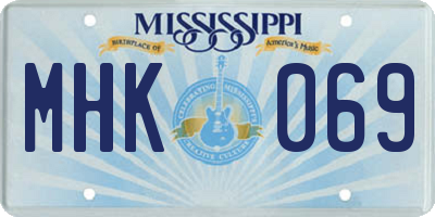 MS license plate MHK069