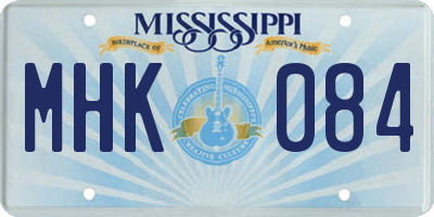 MS license plate MHK084