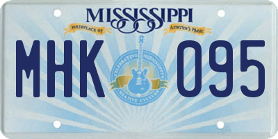 MS license plate MHK095