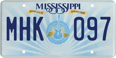 MS license plate MHK097