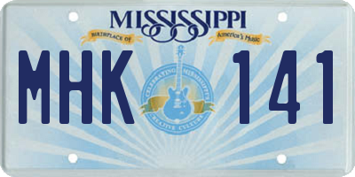 MS license plate MHK141