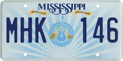 MS license plate MHK146