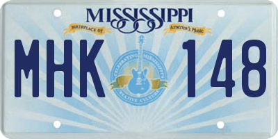 MS license plate MHK148