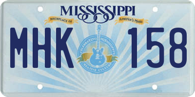MS license plate MHK158