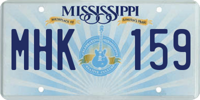 MS license plate MHK159