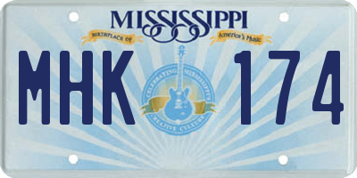 MS license plate MHK174