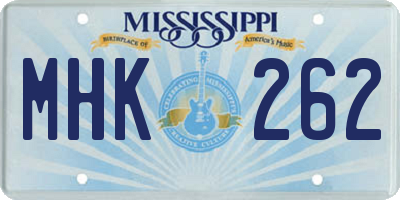 MS license plate MHK262