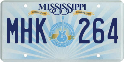 MS license plate MHK264