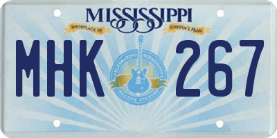 MS license plate MHK267