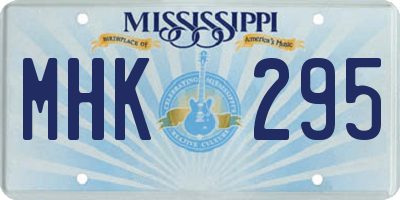 MS license plate MHK295
