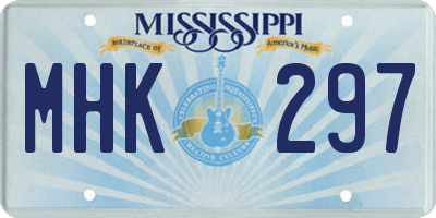 MS license plate MHK297