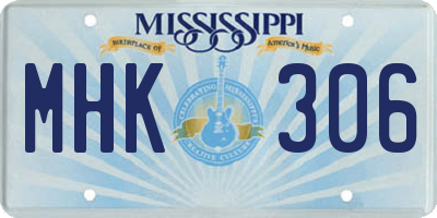 MS license plate MHK306
