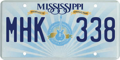 MS license plate MHK338