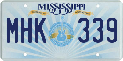 MS license plate MHK339