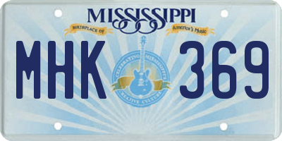 MS license plate MHK369