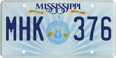 MS license plate MHK376