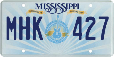 MS license plate MHK427