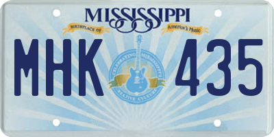 MS license plate MHK435