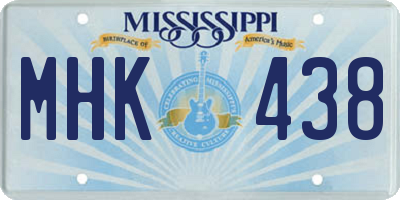 MS license plate MHK438