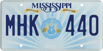 MS license plate MHK440