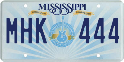 MS license plate MHK444