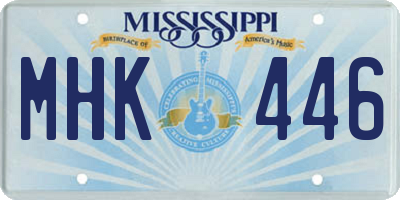 MS license plate MHK446