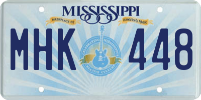 MS license plate MHK448