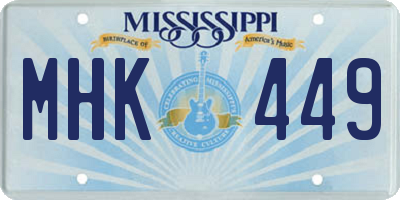 MS license plate MHK449