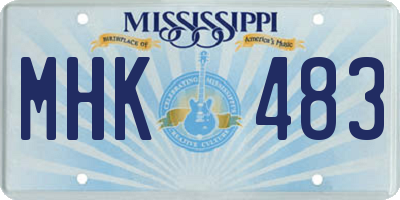 MS license plate MHK483