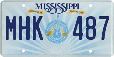 MS license plate MHK487