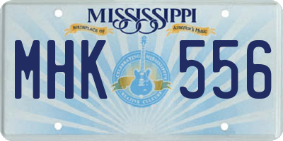 MS license plate MHK556
