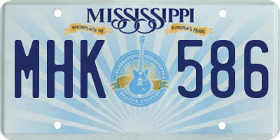 MS license plate MHK586