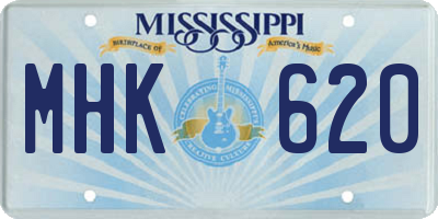 MS license plate MHK620