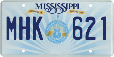 MS license plate MHK621
