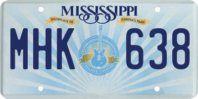 MS license plate MHK638