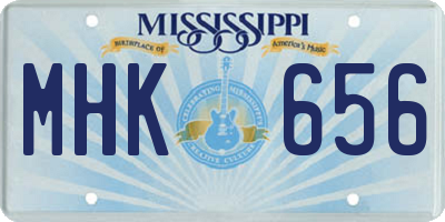 MS license plate MHK656