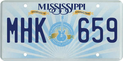 MS license plate MHK659