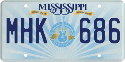 MS license plate MHK686