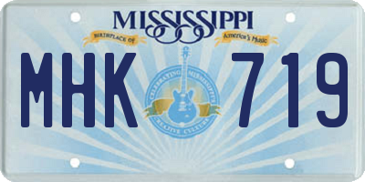 MS license plate MHK719