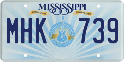 MS license plate MHK739