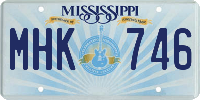 MS license plate MHK746