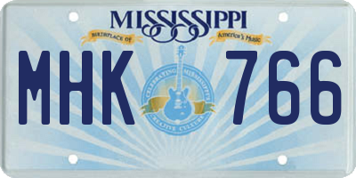 MS license plate MHK766