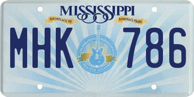 MS license plate MHK786