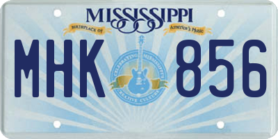 MS license plate MHK856