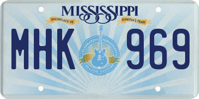 MS license plate MHK969
