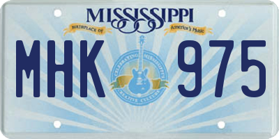 MS license plate MHK975